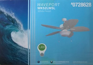 Harbor Breeze 52 In Indoor Outdoor Ceiling Fan White Palm Blades