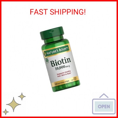 Nature's Bounty Biotin, Supports Healthy Hair, Skin and Nails, 10,000 mcg, Rapid