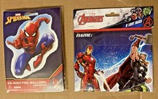 Marvel Avengers 8 Loot Bags  Spider-man 35" Foil Balloon New Free Ship 