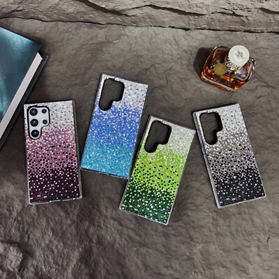 For Samsung Galaxy S25 Ultra S24 Plus S20 Gradient Glitter Shockproof Phone Case