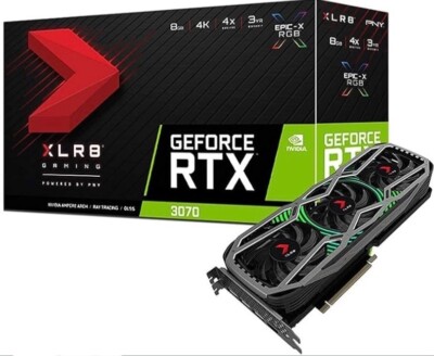 PNY GeForce RTX 3070 XLR8 Gaming EPIC-X RGB Triple Fan Edition 8GB GDDR6...