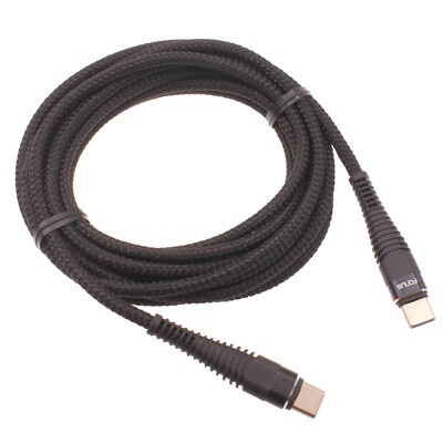 For Moto G Power Type-C to USB-C 10ft PD Cable Charger Cord Power Wire Sync