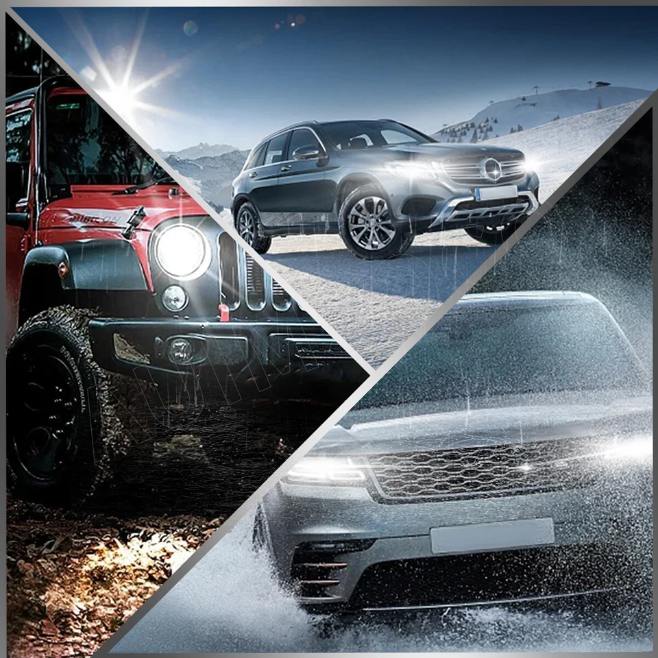 For Dodge Ram 1500 2500 3500 2009-2023 Xenon White LED Headlight Light Bulbs Kit - Image 4 of 4