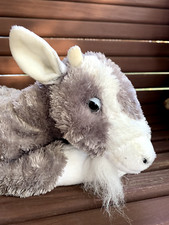 Aurora World Flopsies Plush Grey and White Billy Goat Stuffed Animal Toy 13"