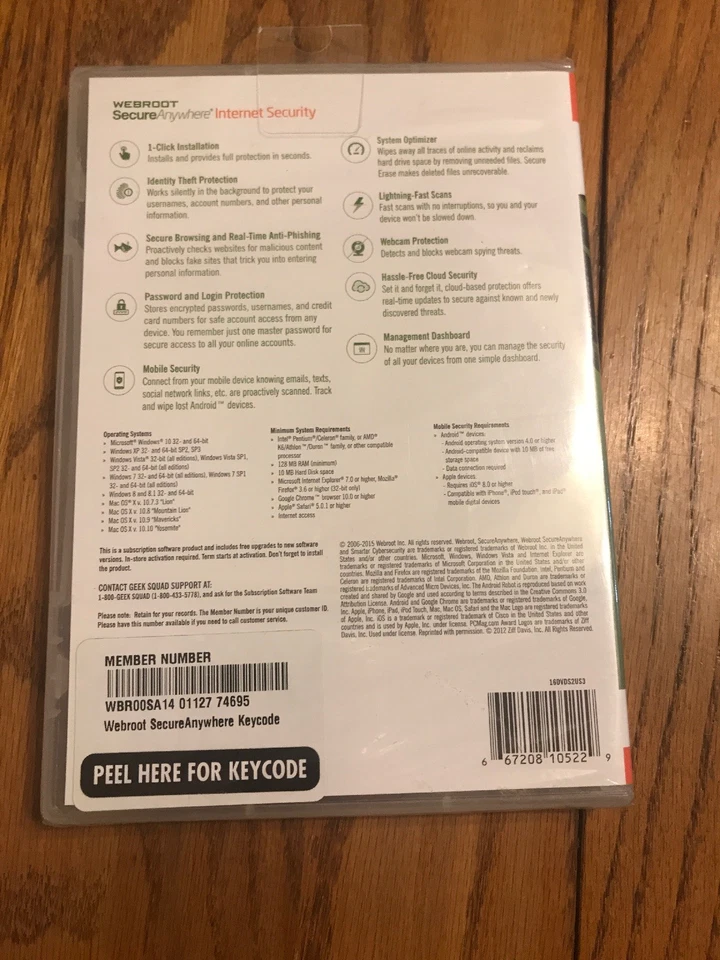 Webroot SecureAnywhere Internet Security For PC/MAC/Mobile Ships N 24h - Image 3 of 3
