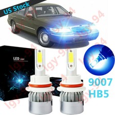 2x Hb5 9007 8000k Ice Blue Led Headlight Bulbs For 98-02 Mercury Grand Marquis