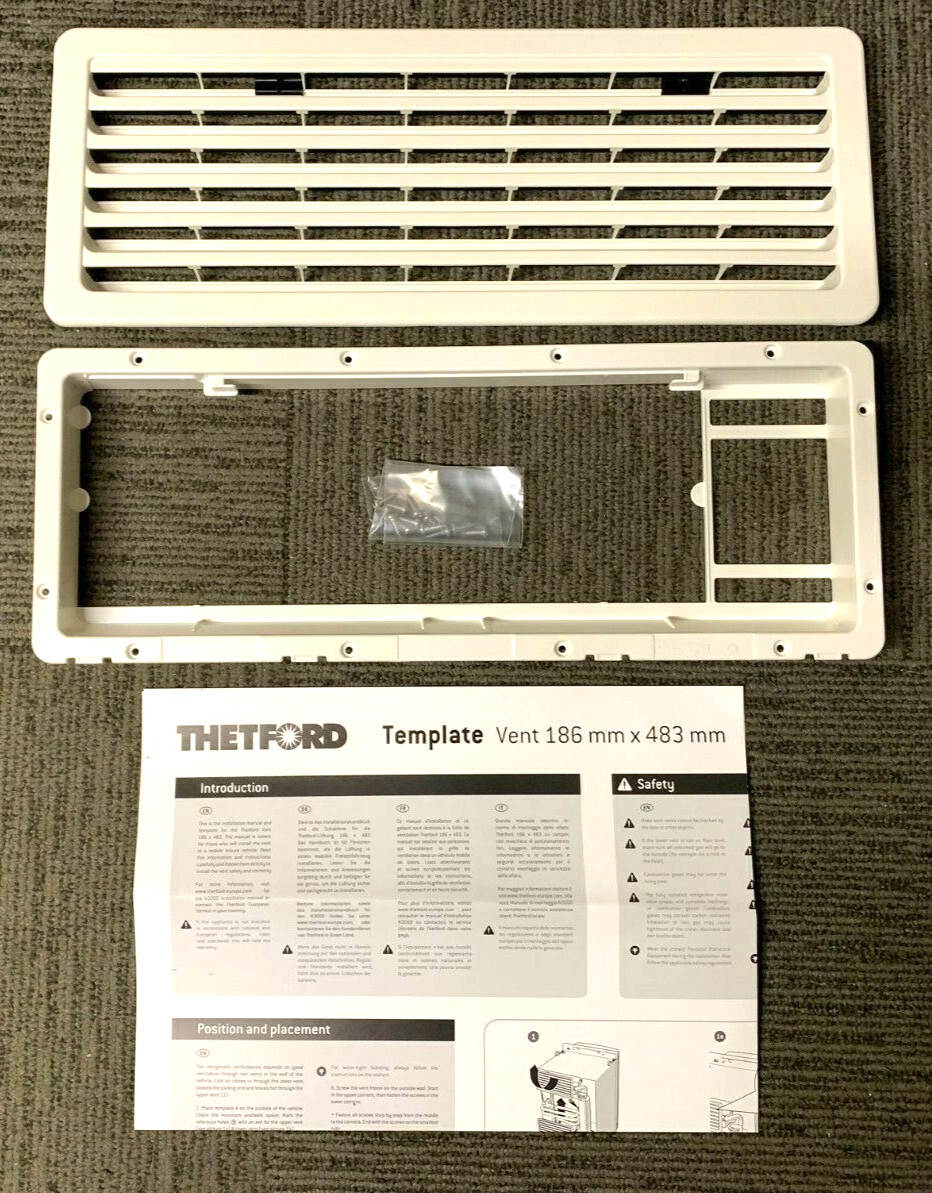Thetford White SR Fridge Vent + Frame Plastic Caravan Motorhome or Camper TFV1