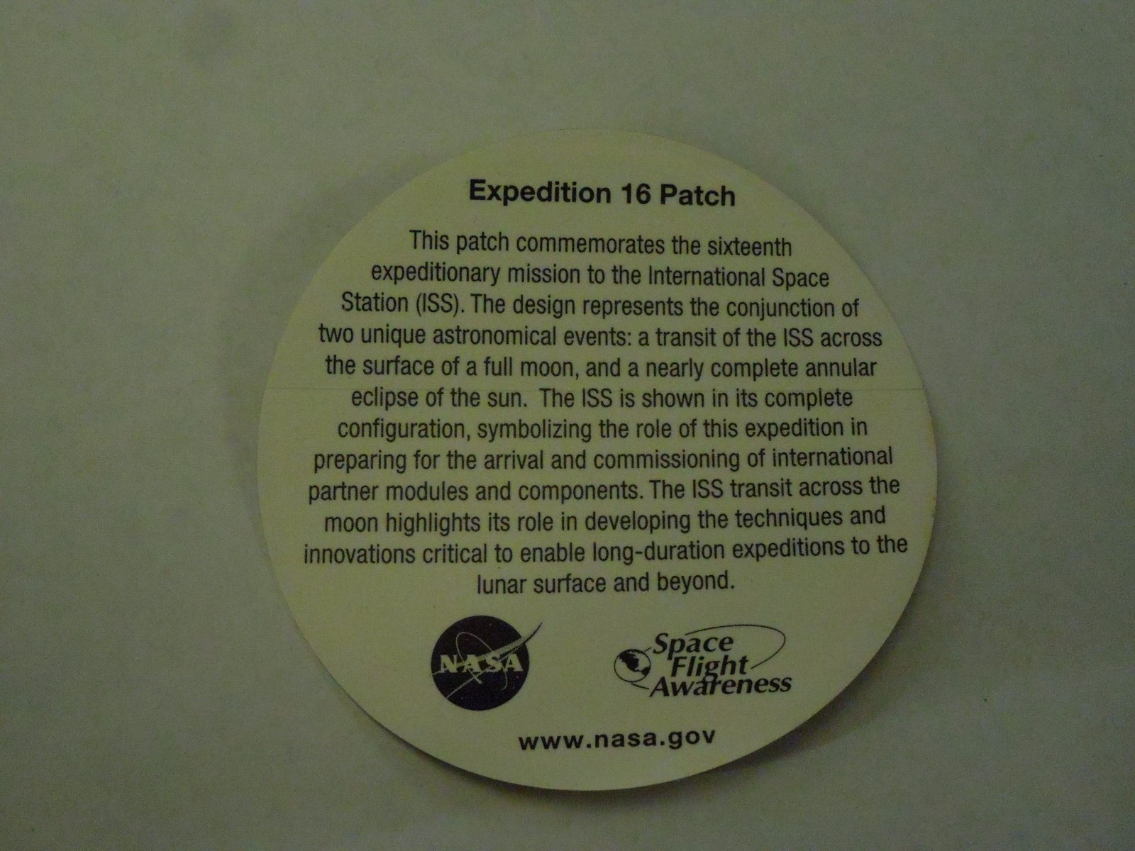 Iss Sticker NASA Expedition 16 to ISS International Space Station Sticker Decal | eBay