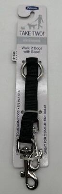 New Petmate Take Two 12'' Dog Leash Extension Walk Two Dogs at Once Small-Medium