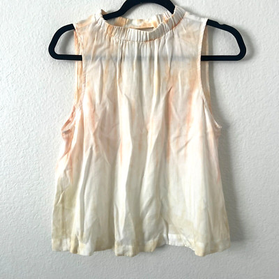Anthropologie Cloth & Stone Sz S Tencel High Neck Tie Dye Tank Top Comfy Casual