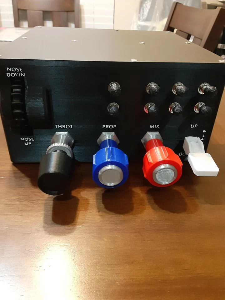 Cessna Throttle Quadrant TPM Prop Mixture Flaps Trim Controller For Flight Sims - Image 3 of 4