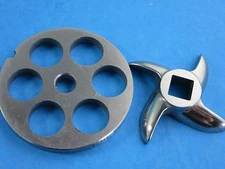 #8 x 5/8" DISC PLATE & KNIFE SET Meat Grinder Grinding Stainless Steel