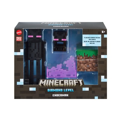 Minecraft Diamond Enderman Action Figure with Accessories, 5.5-inch