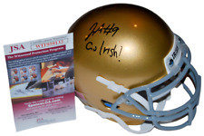 JUSTIN ADEMILOLA signed (NOTRE DAME FIGHTING IRISH) mini helmet JSA Witnessed JUSTIN ADEMILOLA signed (NOTRE DAME FIGHTING IRISH) mini helmet JSA Witnessed