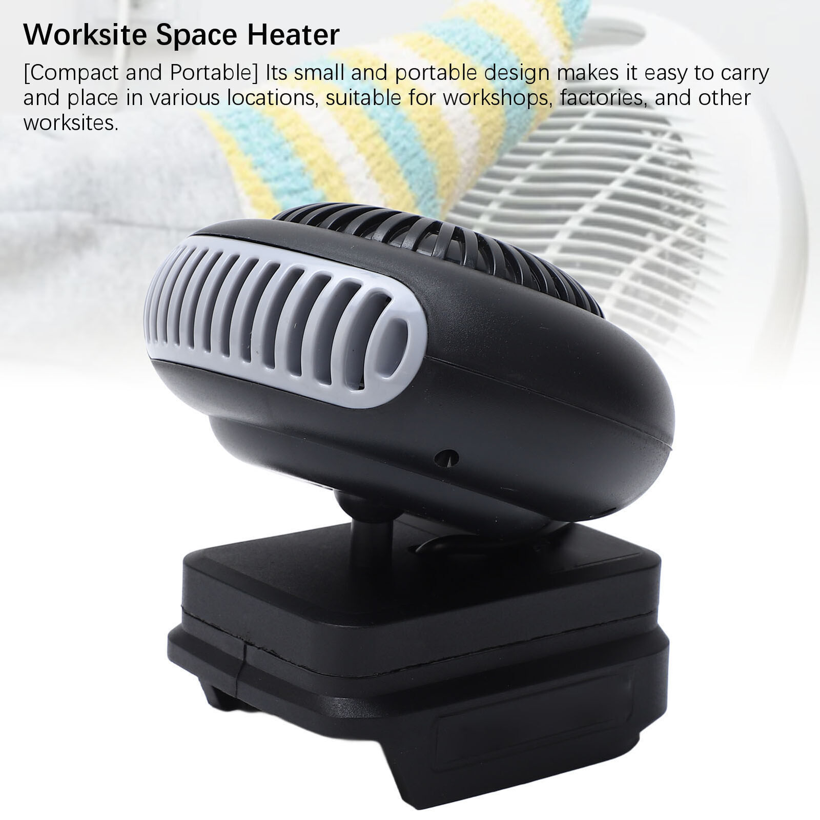 Space Heater 18V Battery Powered Electric Heater Fan For BL1815 BL1820 BL1840`-image