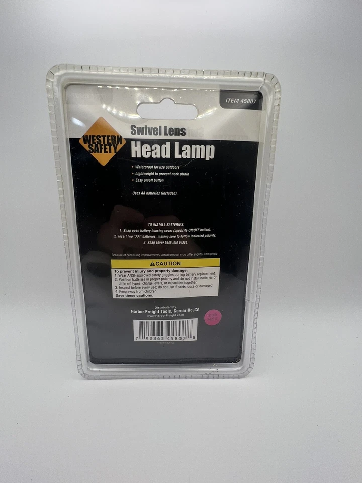 4 Lámpara de cabeza con lente giratoria de seguridad occidental camping senderismo caminatas deportes de emergencia Foto 3 de 3