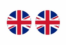 2X Aufkleber Rund Abzeichen Flagge UK Englisch Vereinigtes Königreich Union Jack