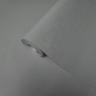 Gray faux fabric Textured modern wallcoverings plain contemporary Wallpaper roll