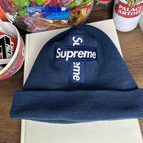 Supreme New Era Cross Box Logo Beanie - Marineblau - FW20