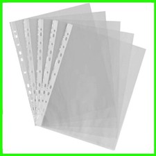 100 x BUSTE PLASTIFICATE A4 PER RACCOGLITORE AD ANELLI TRASPARENTI IN PLASTICA
