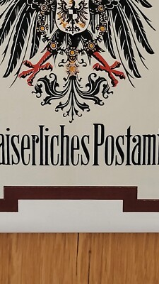 Emaille Schild „POSTAMT“ – 14x10 Cm, Gelb Mit Adler, Sonderedition, Wanddeko Oder Sammlerstück