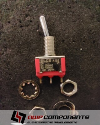(3 Stk.) A108SYZQ - Kippschalter ON-None-ON rot - ALCOSWITCH