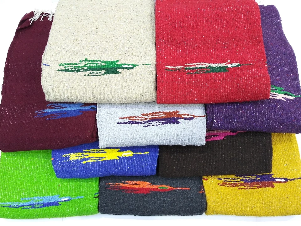 Manta mexicana Golondrina thunderbird finamente tejida artesanal alfombra tejida a mano Foto 2 de 2