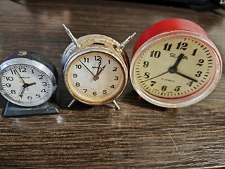 Vintage alarm Soviet clock Raketa / Slava Mechanical watch USSR