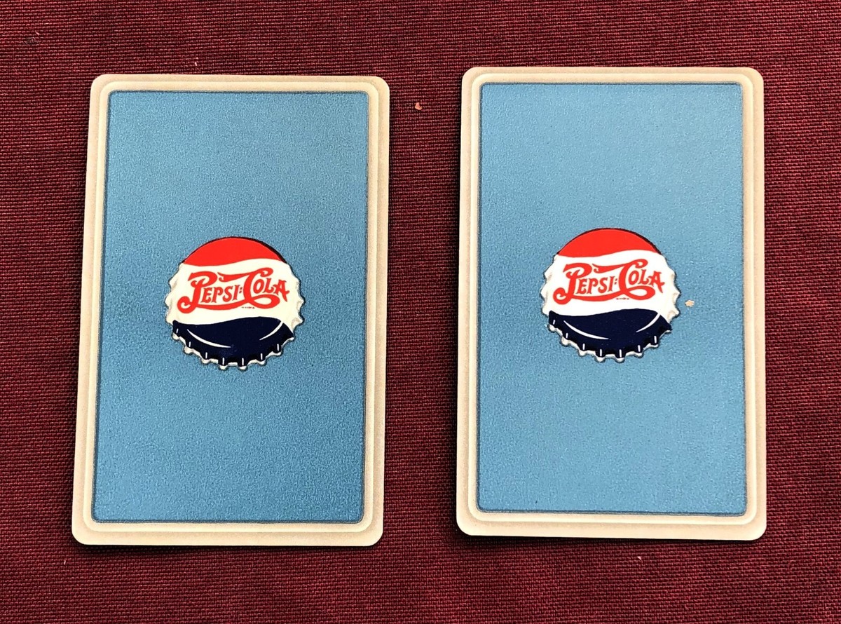 RARE 1939 PEPSI COLA BOTTLE CAP LOGO PLAYING CARD 2 JOKERS BROWN