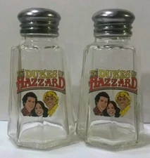 A Nice Set of Dukes of Hazzard Salt & Pepper Shakers 3¾" Tall