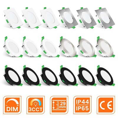 4W 5W LED Einbaustrahler Decken Leuchte Flach Strahler Dimmbar 230V Einbau Spot