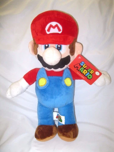 Nintendo Super Mario Brothers Mario 14" Plush Toy-Super Mario Brothers Plush - Picture 1 of 6