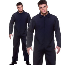 Mechanic Jumpsuit Blue Mike Myers Fancy Dress Costume Boiler Suit Overalls