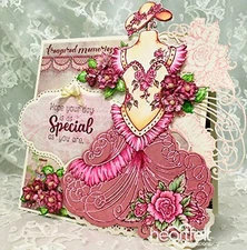 HEARTFELT CREATIONS FLORAL FASHIONISTA BUNDLE ~12 DIES & 10 STAMPS *SHIPS FREE*