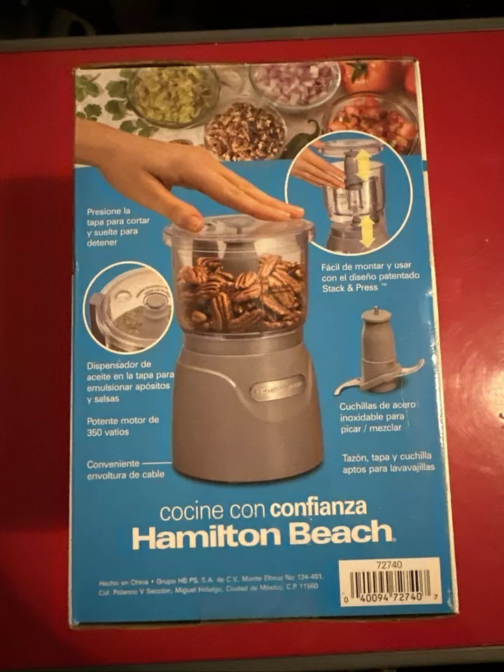 Hamilton Beach 72850 Stack & Press™ 3 Cup Chopper - Image 2 of 4