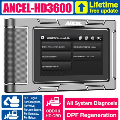 2025 Ancel LKW OBD2 Diagnosegerät Alle System Heavy Duty Truck Scanner Volvo