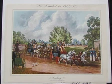 A HISTORY OF THE PRINTS AND PAINTINGS - HARRIS, 1830, "COACHING" -  CALENDAR