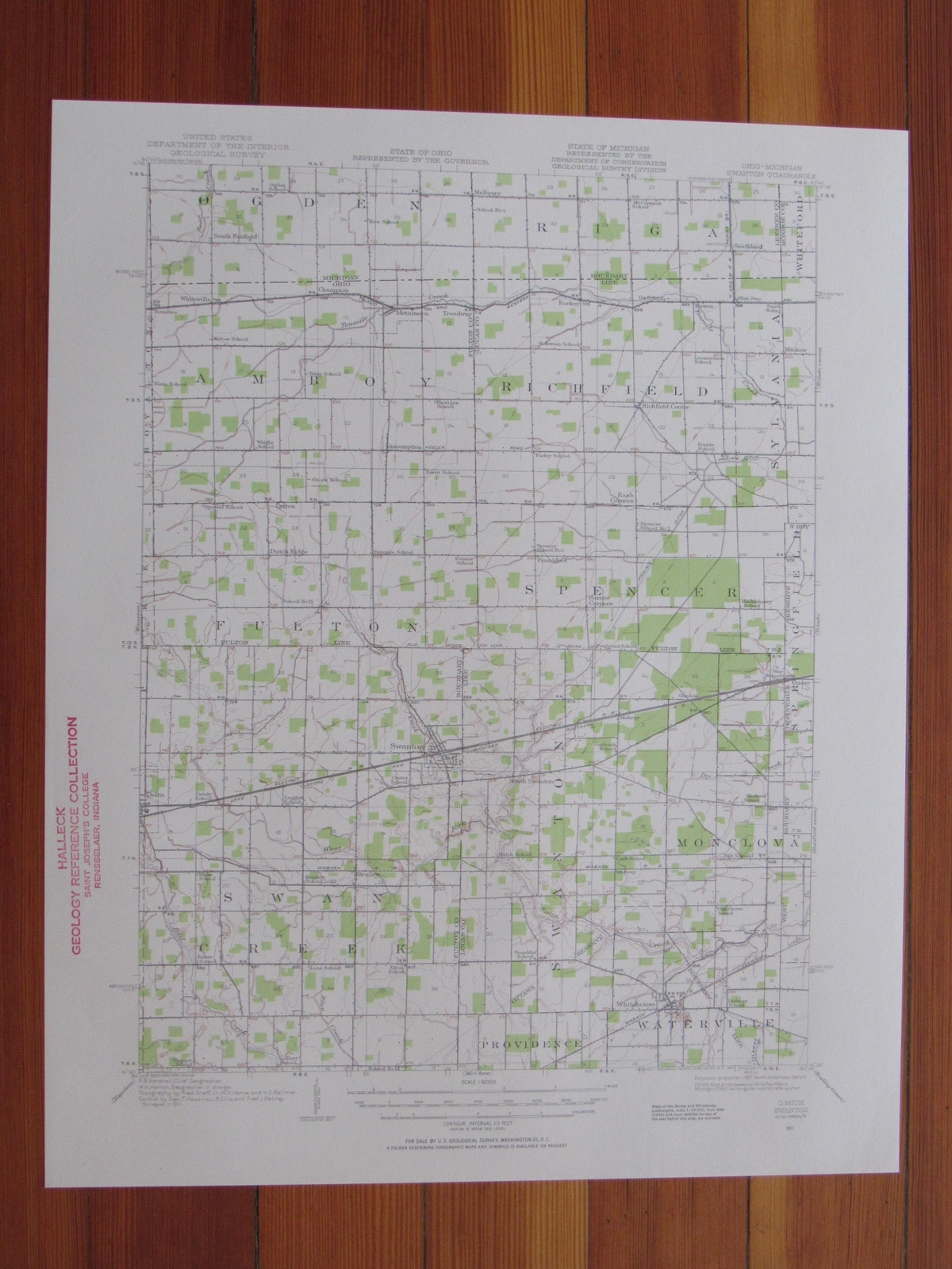 Swanton Ohio 1956 Original Vintage USGS Topo Map eBay