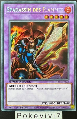 Yu-Gi-Oh! Karte SPADASSIN DES FLAMMES SBC1-FRB22 Secret Rare NEU
