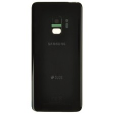 Back Glass with Camera Lens for Samsung Galaxy S9 Midnight Black OEM Replacement