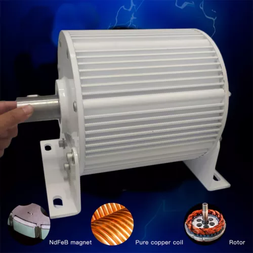 5000W 48V 300rpm Generador de Imán Permanente Tierra Rara NdFeB Alternador Trifásico - Imagen 3 de 20