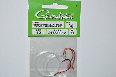 2 Packs Gamakatsu Salmon Steehead Leader 12 LB 2/0 