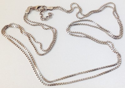 Collier Vintage En Argent 925 Poinçonné - Longue Chaîne (Occasion)