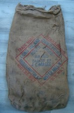 Vintage LONG ISLAND GRADED POTATOES-BRIDGEHAMPTON-WATERMILL, N.Y. Burlap Sack