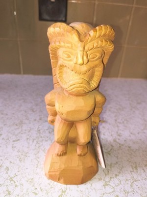 Hand Crafted Ku Tiki Statue Island Tiki Statu GOD OF STRENGTH
