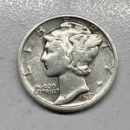 1937-D MERCURY SILVER DIME ACTUAL COIN Get More Today & Save Shop Here Buy Here
