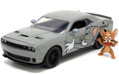 Tom and Jerry - Hollywood Rides - 1:24 '15 Dodge Challenger Hellcat Die-Cast Car