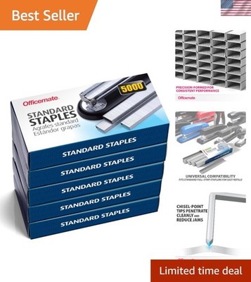 Standard Staples, 5 Boxes General Purpose Staple, 5000 Staples/Box