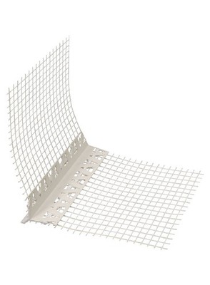 10 Stab Tropfkantenprofil 2,0m 20m Tropfkante mit Gewebe Eckwinkel PVC