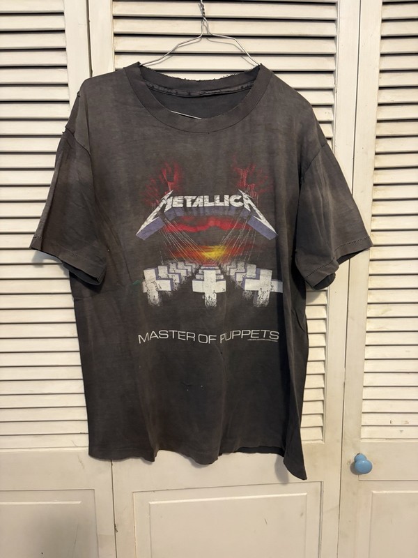 Metallica Master of Puppets Graphic Band T-Shirt Gray/Black Rock & Pop Music